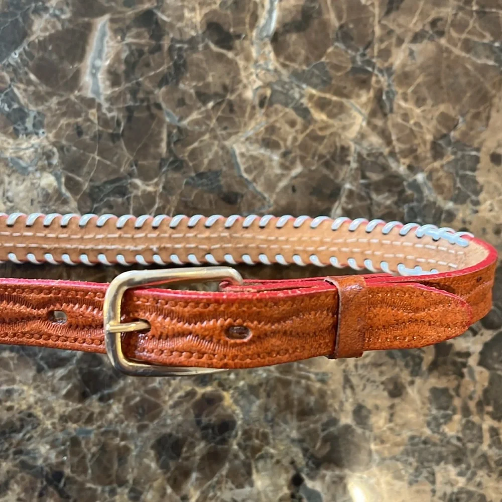 New Beaded Thunderbird Southwest Cowboy Cowgirl Western Leather Belt size 20